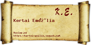 Kertai Emília névjegykártya